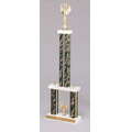 Spectrum Series Lightning Black & Gold Trophy on Column (25")